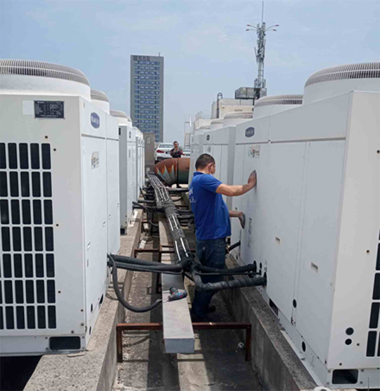 渝水中央空调制热和不制冷系统维修方法